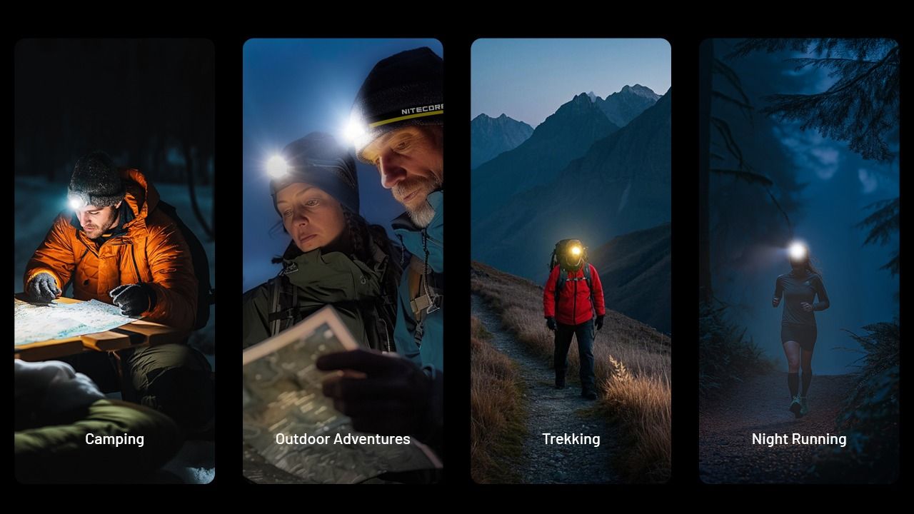 NITECORE NU25 MCT LED čelovka 400 lúmenov, USB-C nabíjateľná, ľahká turistická výbava pre outdoorových nadšencov
