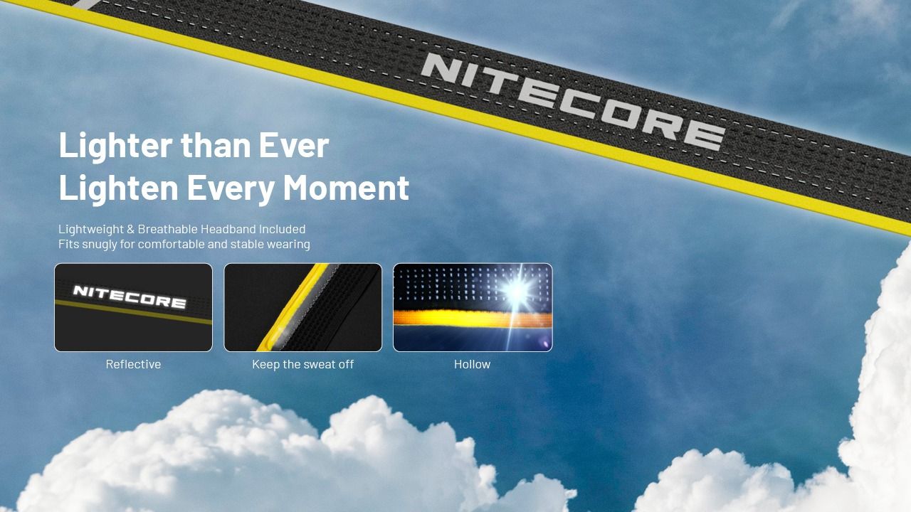 NITECORE NU25 MCT LED čelovka 400 lúmenov, USB-C nabíjateľná, ľahká turistická výbava pre outdoorových nadšencov