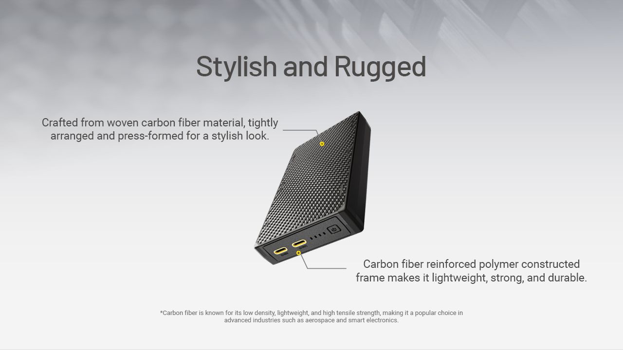 Nitecore NB20000 Gen3 Power Bank 20000mAh prenosná nabíjačka kompaktný dizajn duálny USB-C rýchle nabíjanie