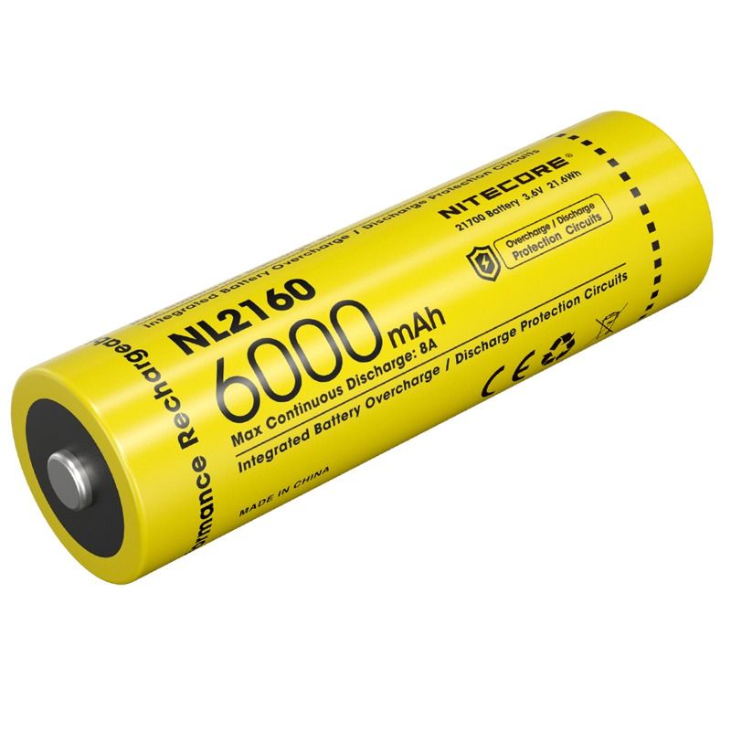 Objavte NITECORE NL2160 6000mAh 3.6V výkonnú 21700 batériu pre vysokoodberové zariadenia a LED baterky