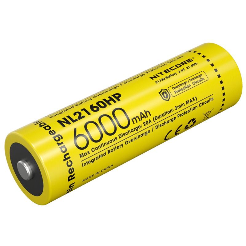 Objavte NL2160HP NITECORE batériu 21700 6000mAh vysoká kapacita USB-C Li-ion ideálna na kempovanie a fotografiu