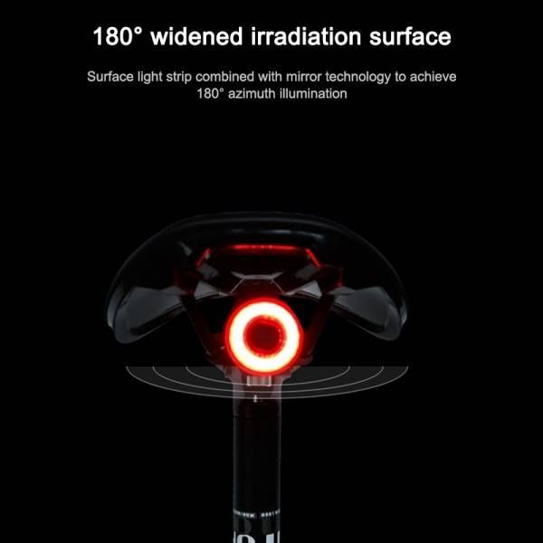 MEROCA MX2 Inteligentné senzorové brzdové zadné svetlo s USB nabíjaním, vysoko výkonné LED pre bezpečnosť na horskom a cestnom bicykli