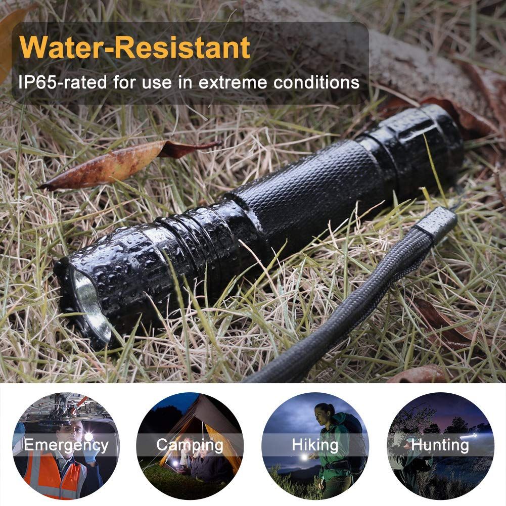 Baterka Ultrafire WF-501B 1300 lumenov LED 5 režimov pre outdoorové aktivity a domáce použitie čierna farba