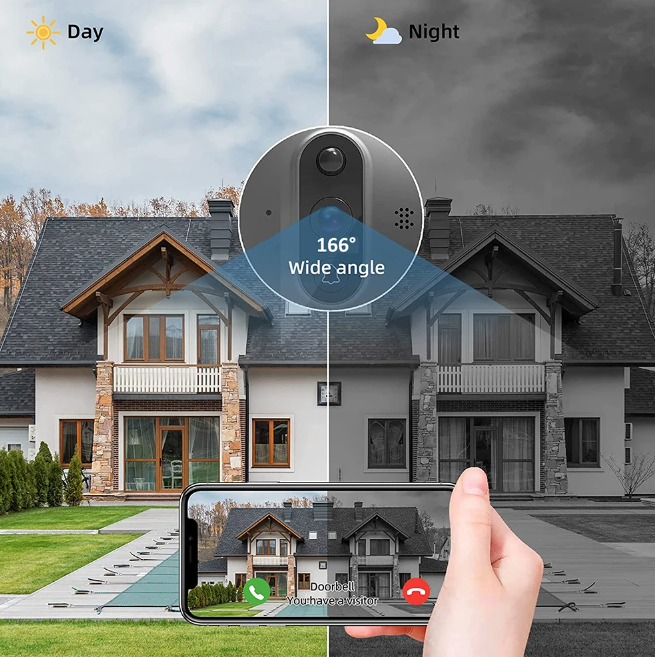 Tuya Smart 1080P WiFi kamera do dverového priezoru s detekciou pohybu v reálnom čase a 120-stupňovým zorným poľom pre domácu bezpečnosť