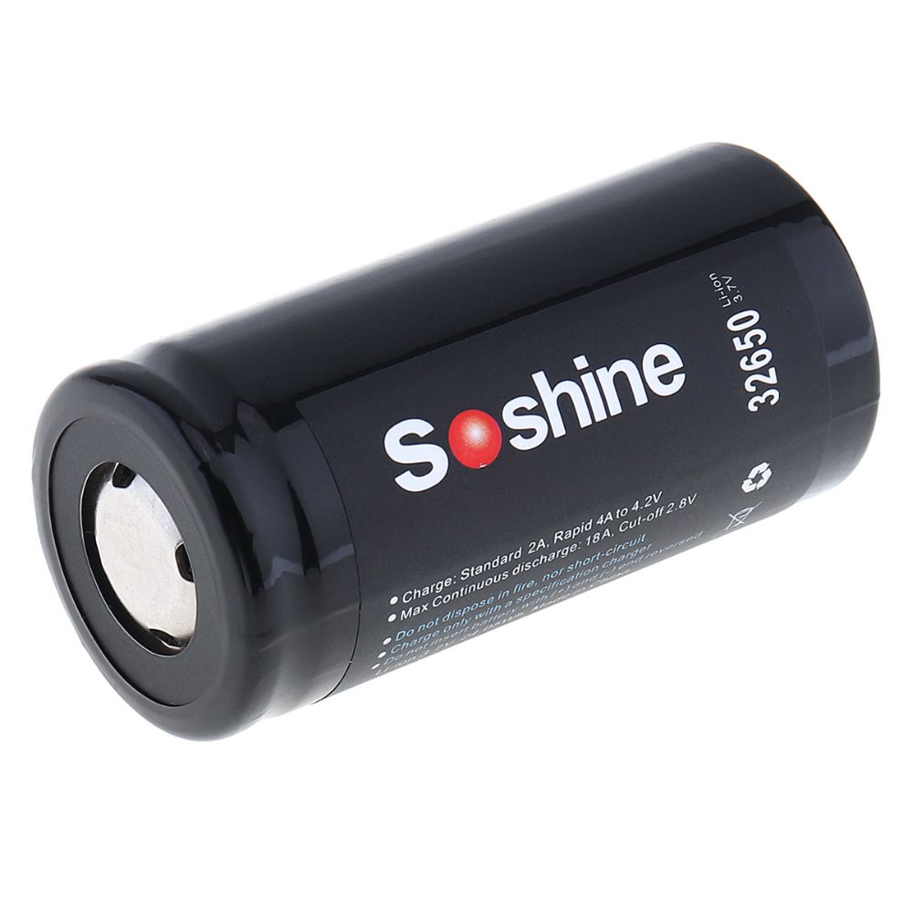 Soshine 32650 Li-ion nabíjacia batéria 6500mAh 3.7V vysoká hustota energie dlhá životnosť spoľahlivý výkon