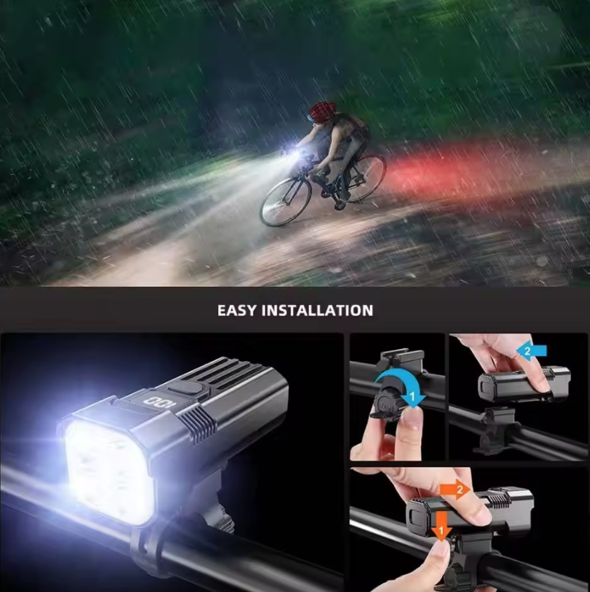 USB-C nabíjateľné predné svetlo na bicykel LED predné svetlo MTB cestný bicykel hlavový reflektor ľahko inštalovateľné cyklistické príslušenstvo
