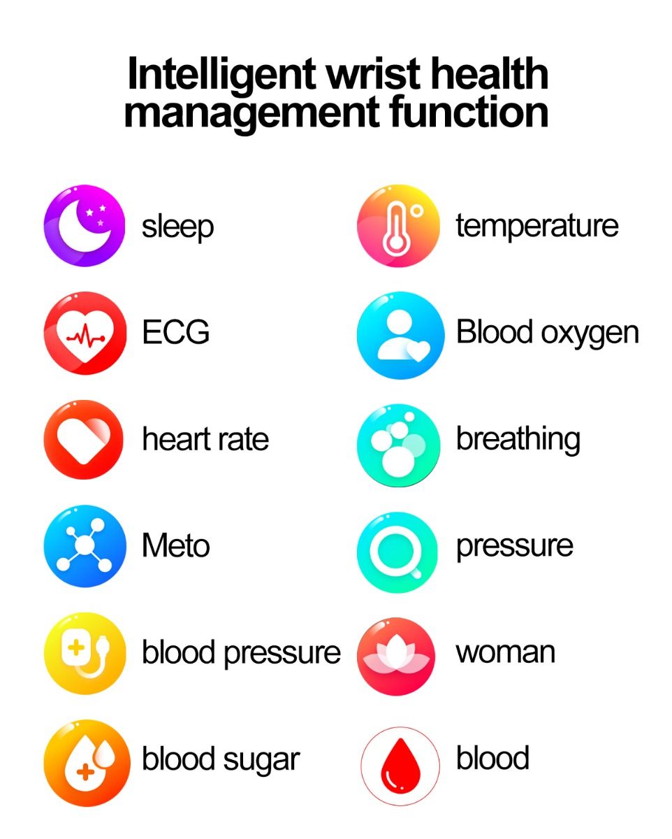 Inteligentné hodinky ET570: glukóza v krvi, EKG, srdcová frekvencia. AI diagnostika, Hband, monitor zdravia.