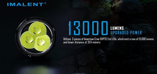 IMAlENT MS03 XHP70 baterka ultra-jasné svietidlo 13000 lúmenov 324 metrov dosah outdoorové svietidlo