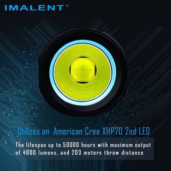IMALENT LD70 LED baterka 4000 lúmenov, kompaktný dizajn pre dobrodruhov, spoľahlivý zdroj svetla s OLED displejom