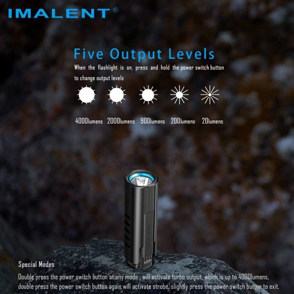 IMALENT LD70 LED baterka 4000 lúmenov, kompaktný dizajn pre dobrodruhov, spoľahlivý zdroj svetla s OLED displejom