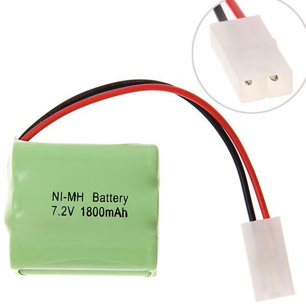 Eko-priateľský 7.2V AA 1800mAh Ni-MH nabíjateľný batériový set pre diaľkovo ovládané vozidlá a modelové lietadlá