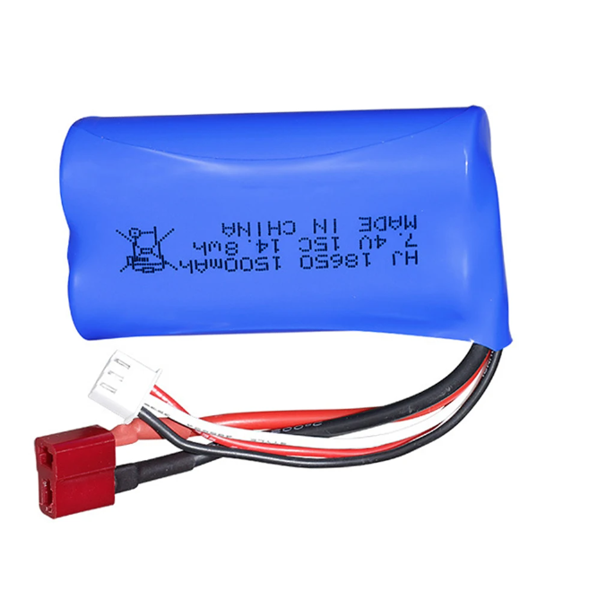 7.4V 1500mAh 15C 18650 Li-ion batéria pre RC preteky, drony a robotiku, vysokovýkonný kompaktný zdroj energie