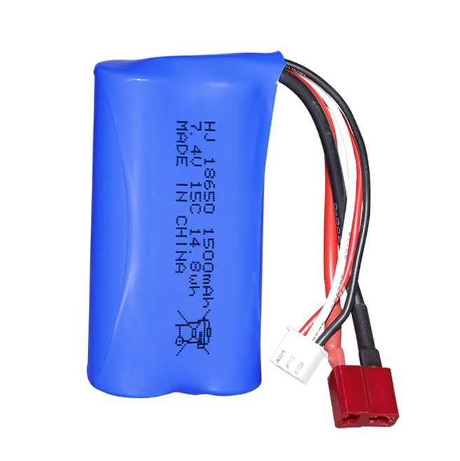 7.4V 1500mAh 15C 18650 Li-ion batéria pre RC preteky, drony a robotiku, vysokovýkonný kompaktný zdroj energie