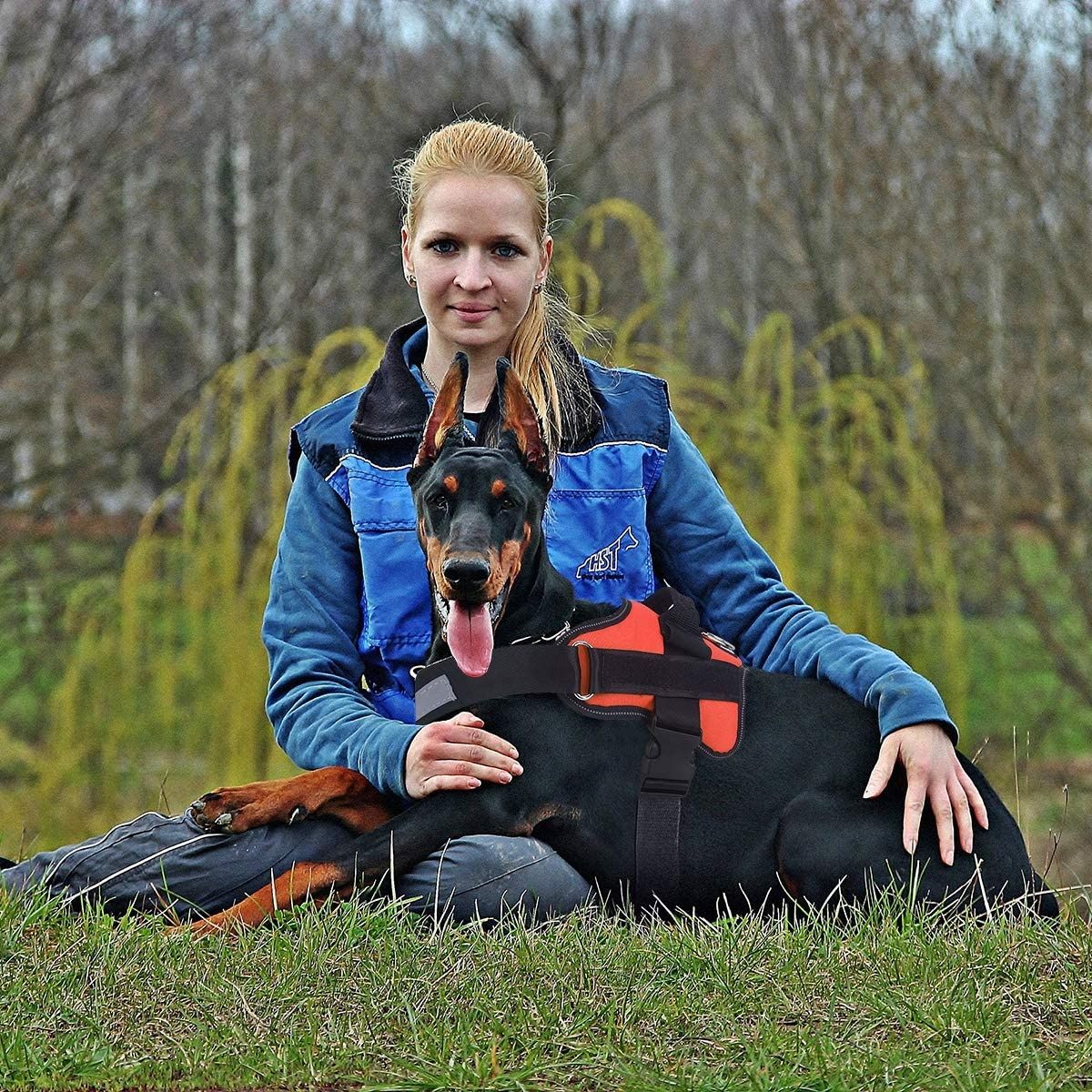 Neťahajúca reflexná psia vesta s rukoväťou nastaviteľný postroj pre stredné plemená pohodlné vybavenie na prechádzky