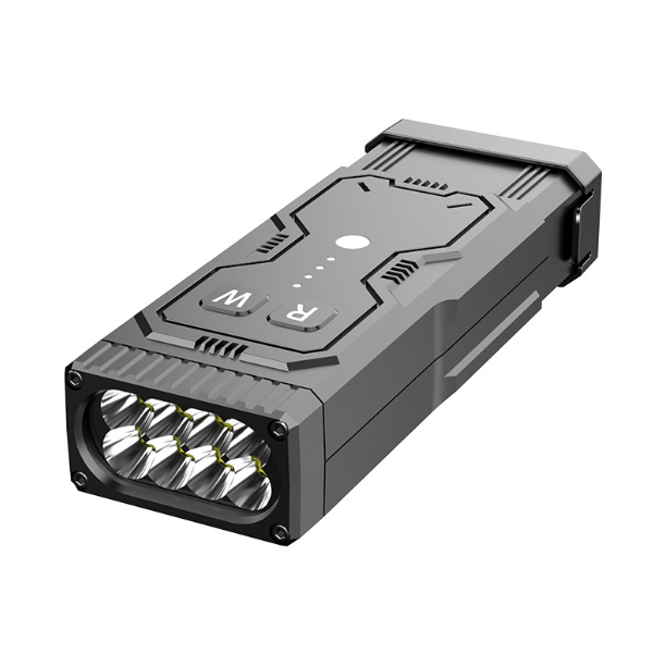 Multi Function Rechargeable Self-Defense LED Flashlight with Arc Lighter Hidden Camera Detectors, Portable Self Protective Tactical Flashlight