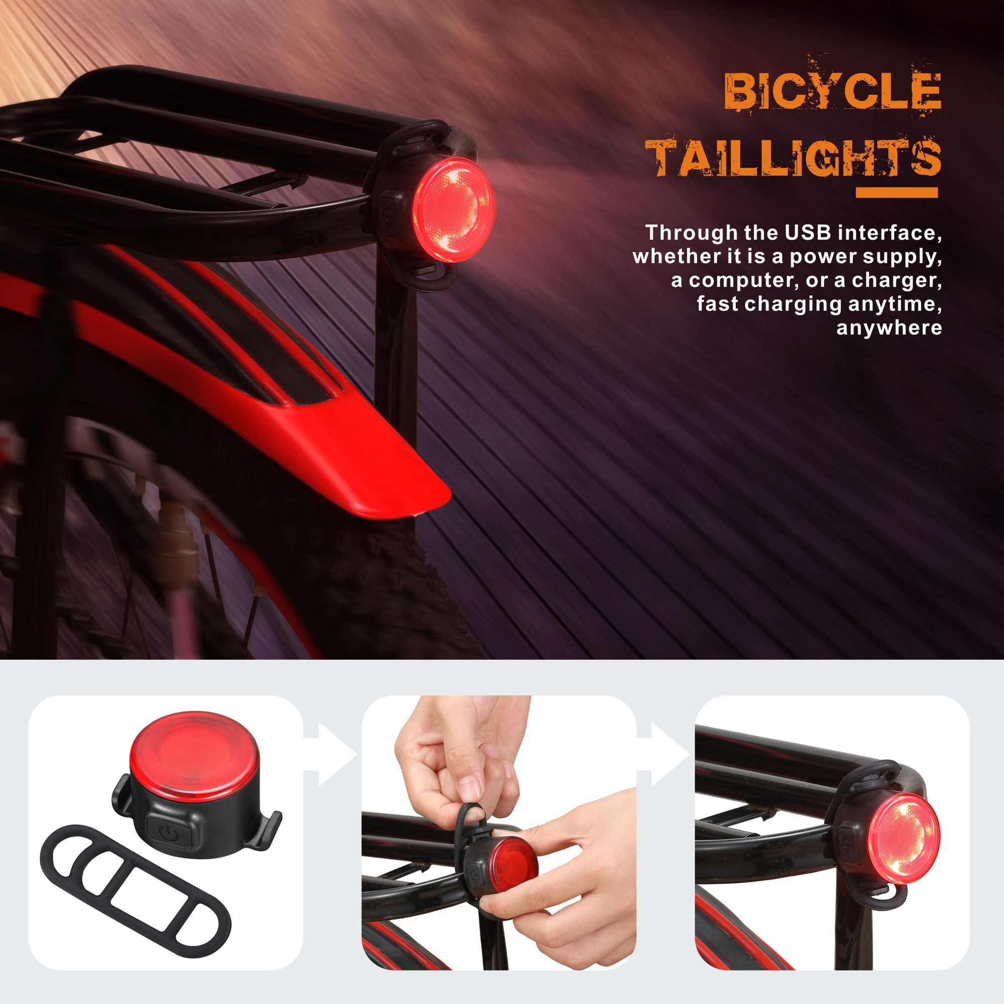 NiteBeam BR05 svetlá na bicykel 5000 lúmenov USB nabíjateľné cyklistické bezpečnostné nevyhnutné vybavenie s funkciou powerbanky