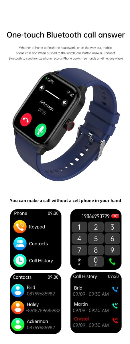 ET540 EKG Smartwatch s glukózou a telesnou teplotou, Bluetooth hovor, Fitness Sledovač pre Zdravie