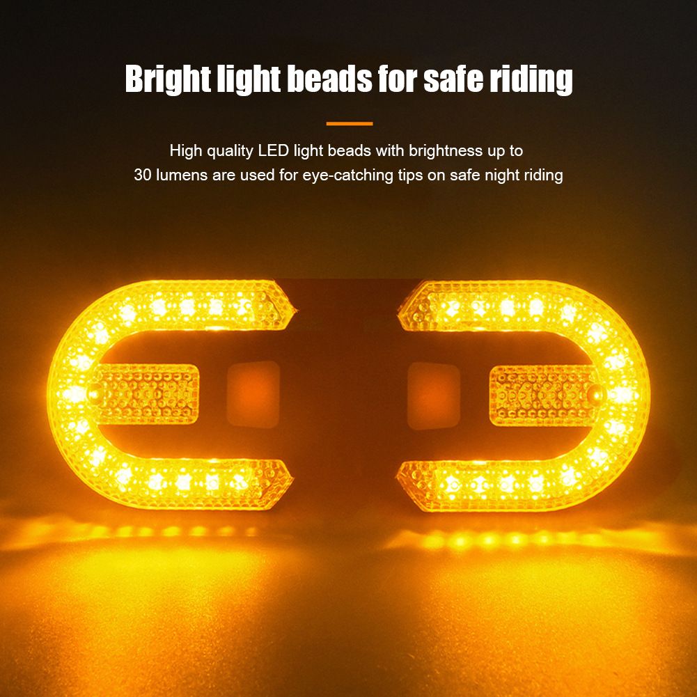 USB nabíjateľné zadné svetlo na bicykel so smerovkami LED - bezpečnostný doplnok pre viditeľnosť cyklistov