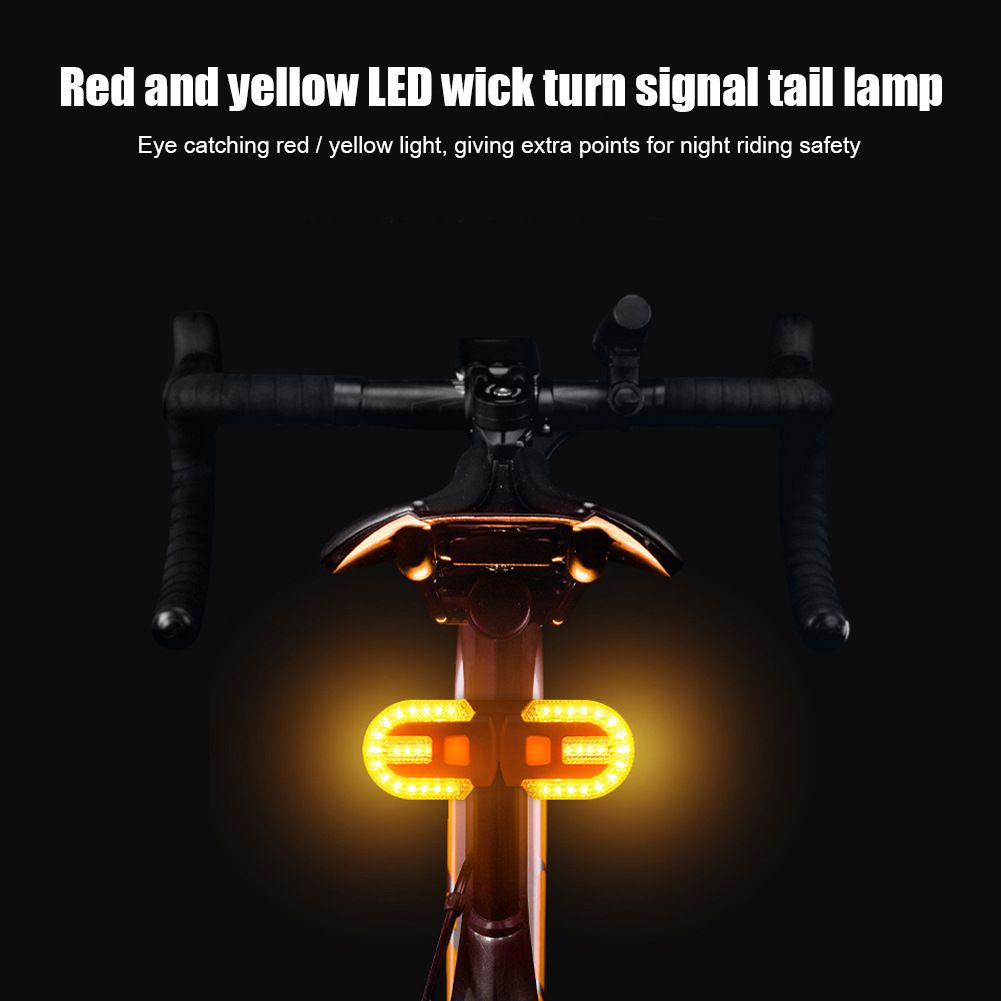 USB nabíjateľné zadné svetlo na bicykel so smerovkami LED - bezpečnostný doplnok pre viditeľnosť cyklistov