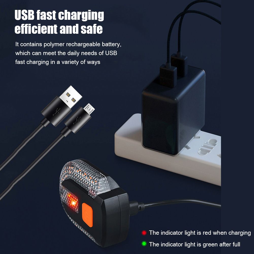 USB nabíjateľné zadné svetlo na bicykel so smerovkami LED - bezpečnostný doplnok pre viditeľnosť cyklistov