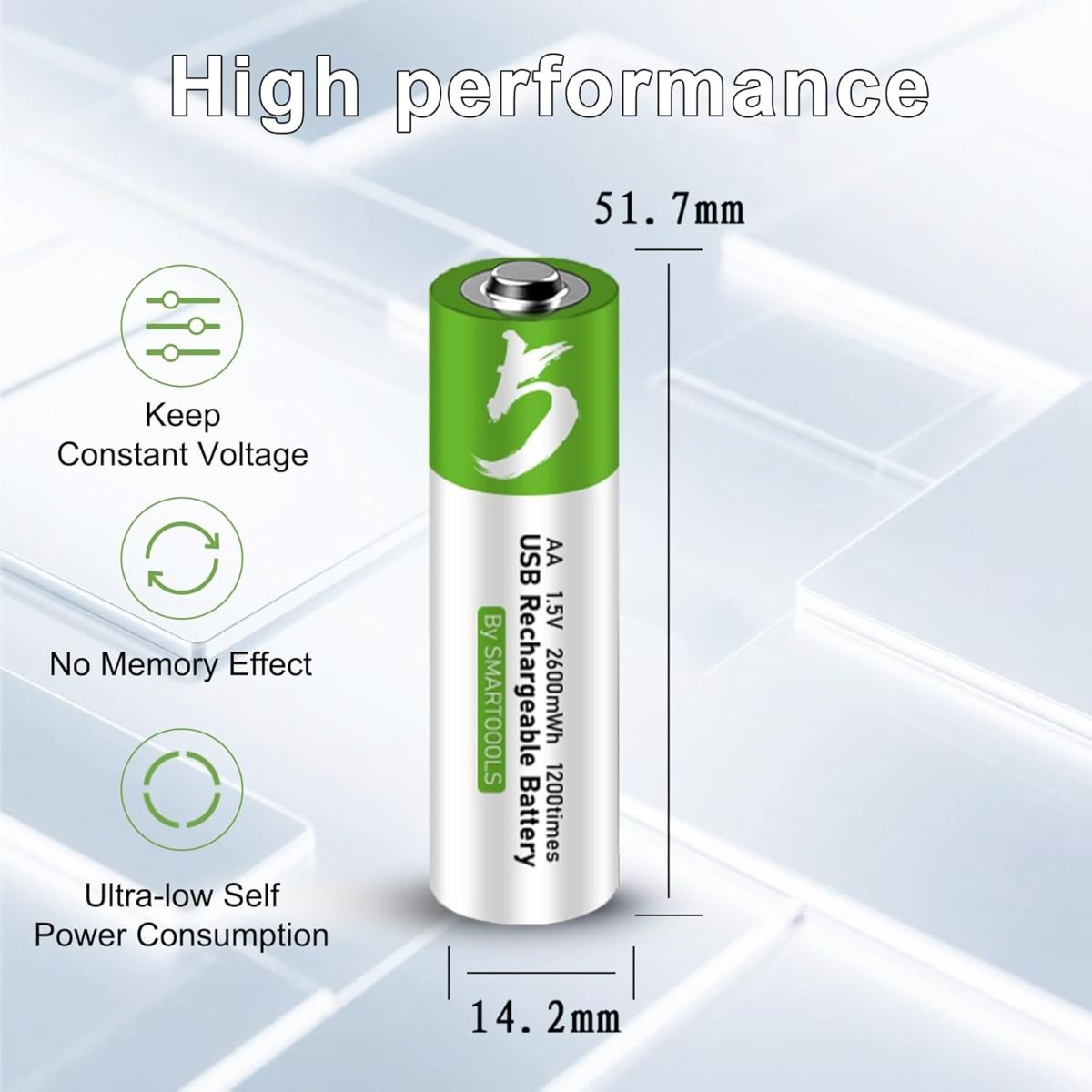 4 ks AA batérie, USB/Type-C nabíjateľná batéria AA