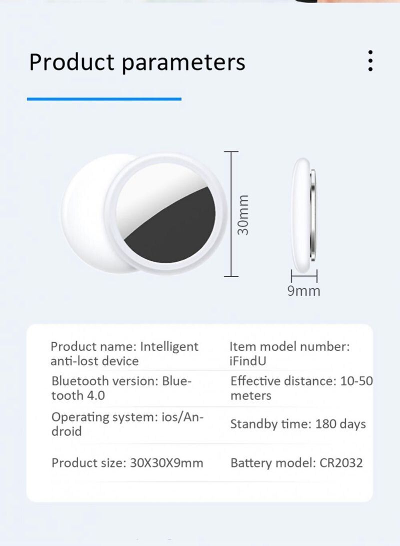 Mini GPS sledovač Bluetooth 4.0 inteligentný lokátor, ľahké zariadenie proti strate pre kľúče, domáce zvieratá, deti – lokalizácia v reálnom čase