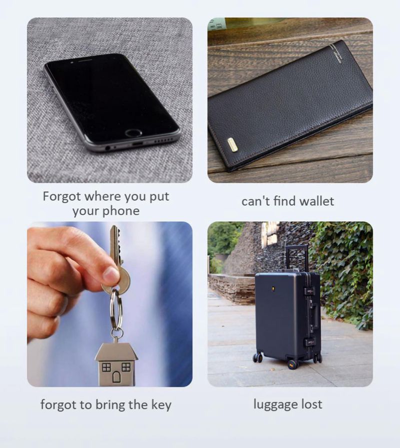 Mini GPS sledovač Bluetooth 4.0 inteligentný lokátor, ľahké zariadenie proti strate pre kľúče, domáce zvieratá, deti – lokalizácia v reálnom čase