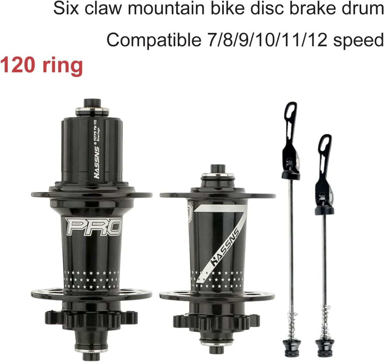 HASSNS PRO7 MTB náboj 32 dier ložiskový horský bicykel rýchloupínací náboj 32h Noisy Cube bicyklové puzdrá