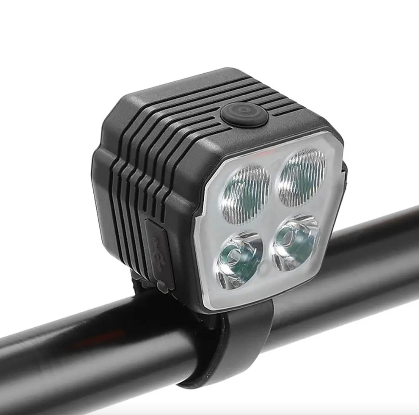Cyklistické svetlo a klaksón 2-v-1, MTB bicykel, blízke a diaľkové svetlá, 2/4 lampy, korálkový drôtový ovládací zvonček a klaksón, cyklistické príslušenstvo