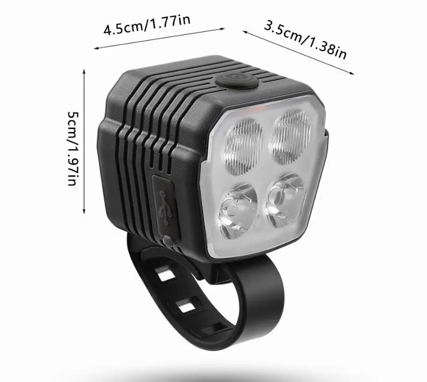 Cyklistické svetlo a klaksón 2-v-1, MTB bicykel, blízke a diaľkové svetlá, 2/4 lampy, korálkový drôtový ovládací zvonček a klaksón, cyklistické príslušenstvo