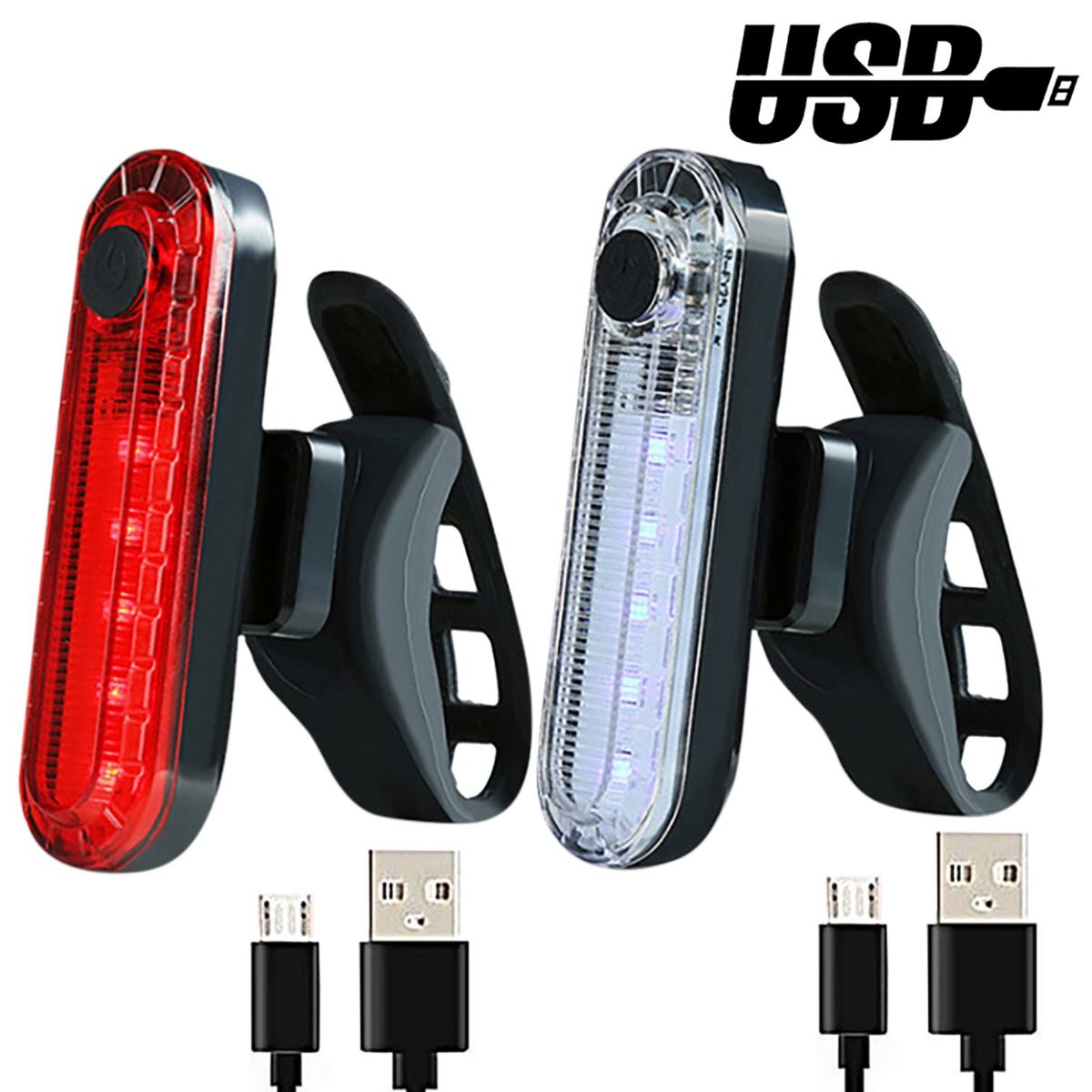 USB nabíjateľné ultra jasné zadné svetlo na bicykel s LED technológiou, kompaktný dizajn pre bezpečnosť pri cyklistike.
