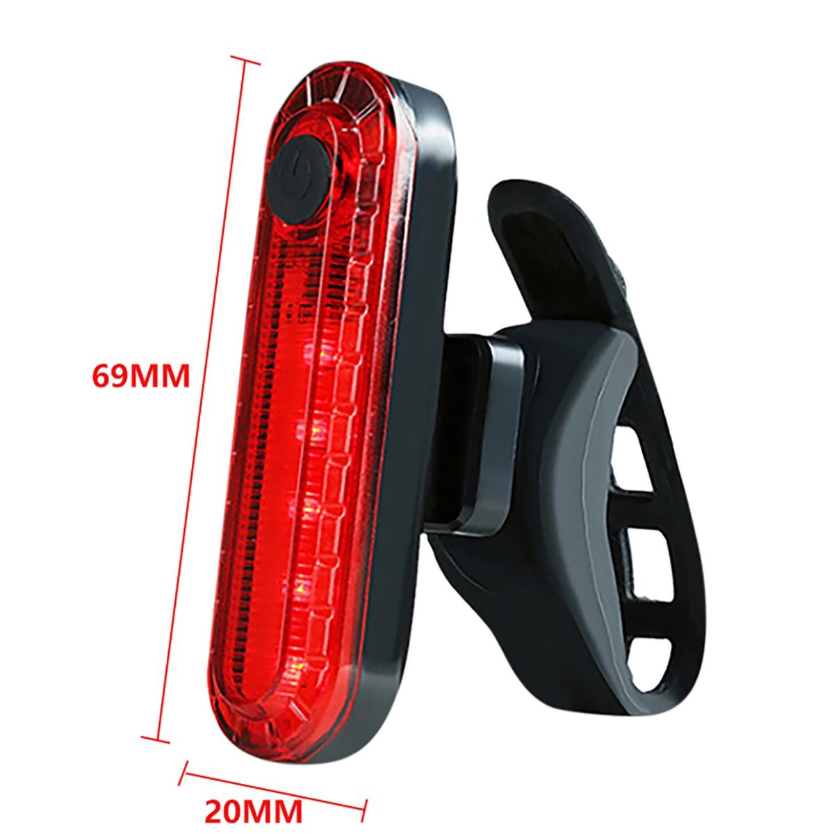 USB nabíjateľné ultra jasné zadné svetlo na bicykel s LED technológiou, kompaktný dizajn pre bezpečnosť pri cyklistike.