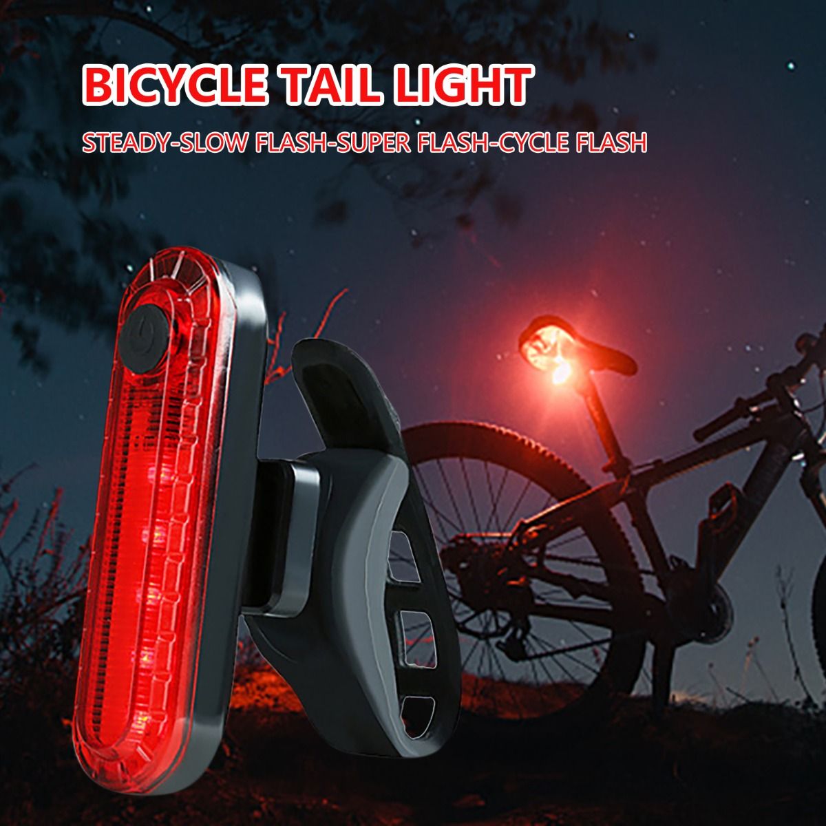 USB nabíjateľné ultra jasné zadné svetlo na bicykel s LED technológiou, kompaktný dizajn pre bezpečnosť pri cyklistike.