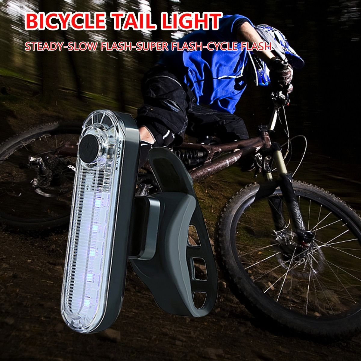 USB nabíjateľné ultra jasné zadné svetlo na bicykel s LED technológiou, kompaktný dizajn pre bezpečnosť pri cyklistike.