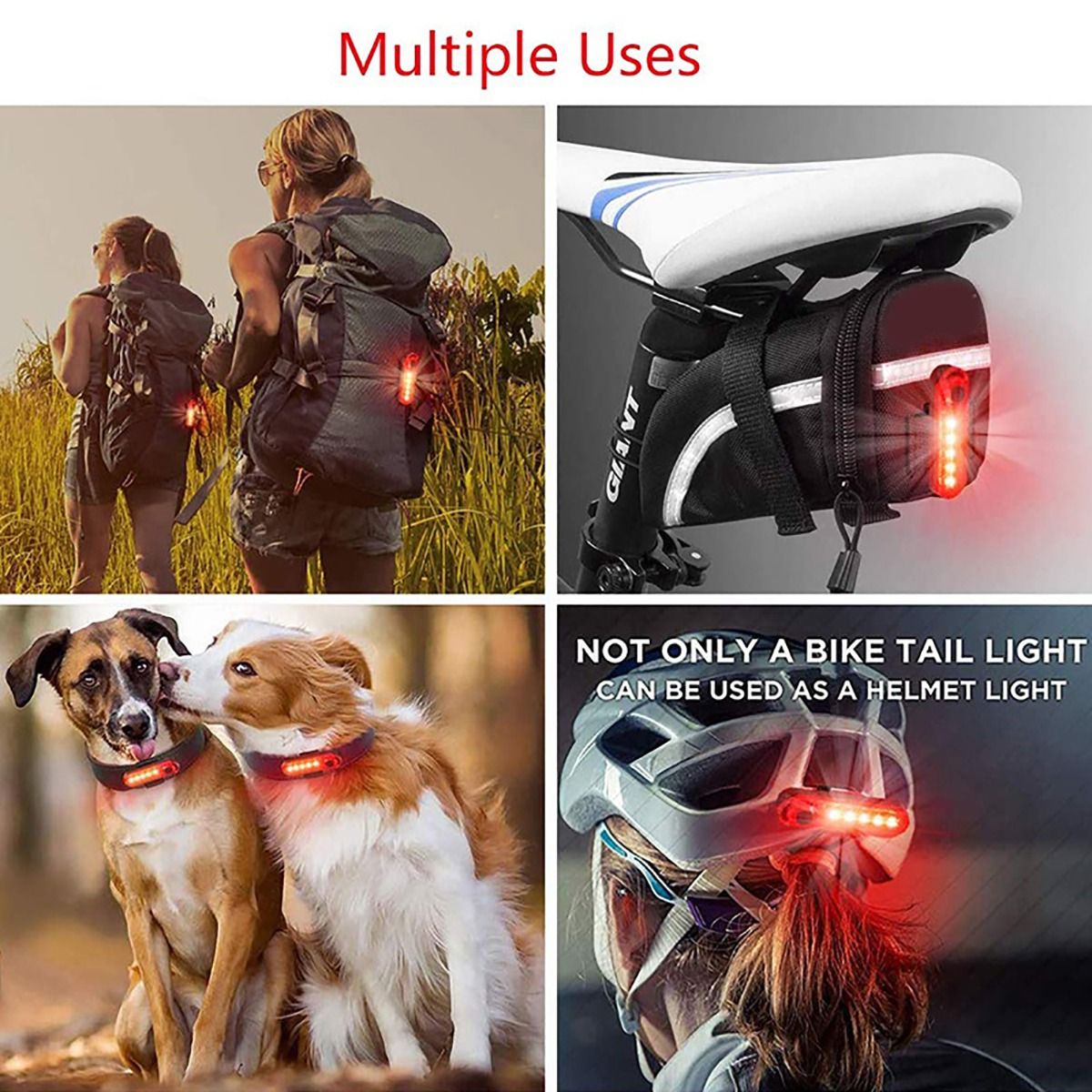 USB nabíjateľné ultra jasné zadné svetlo na bicykel s LED technológiou, kompaktný dizajn pre bezpečnosť pri cyklistike.