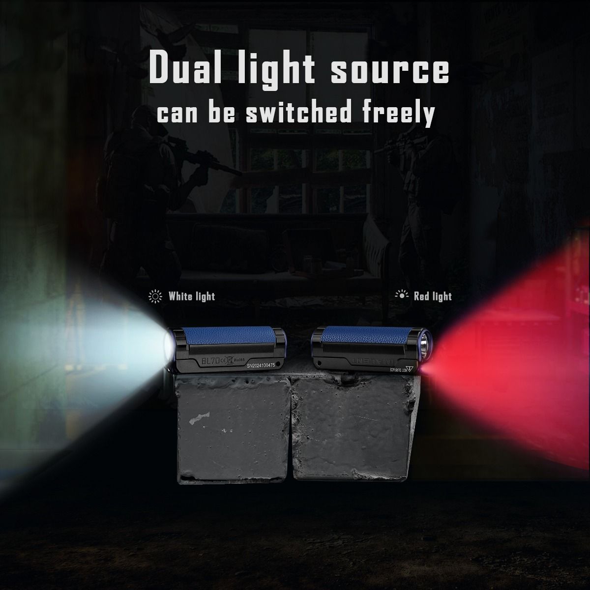 IMALENT BL70 6000 lúmenov: Nabíjateľná LED EDC baterka s rýchlym Typ-C nabíjaním.