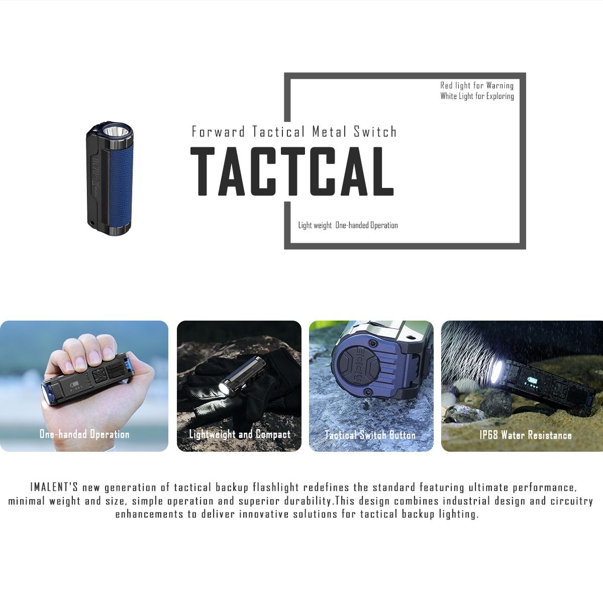 IMALENT BL70 6000 lúmenov: Nabíjateľná LED EDC baterka s rýchlym Typ-C nabíjaním.
