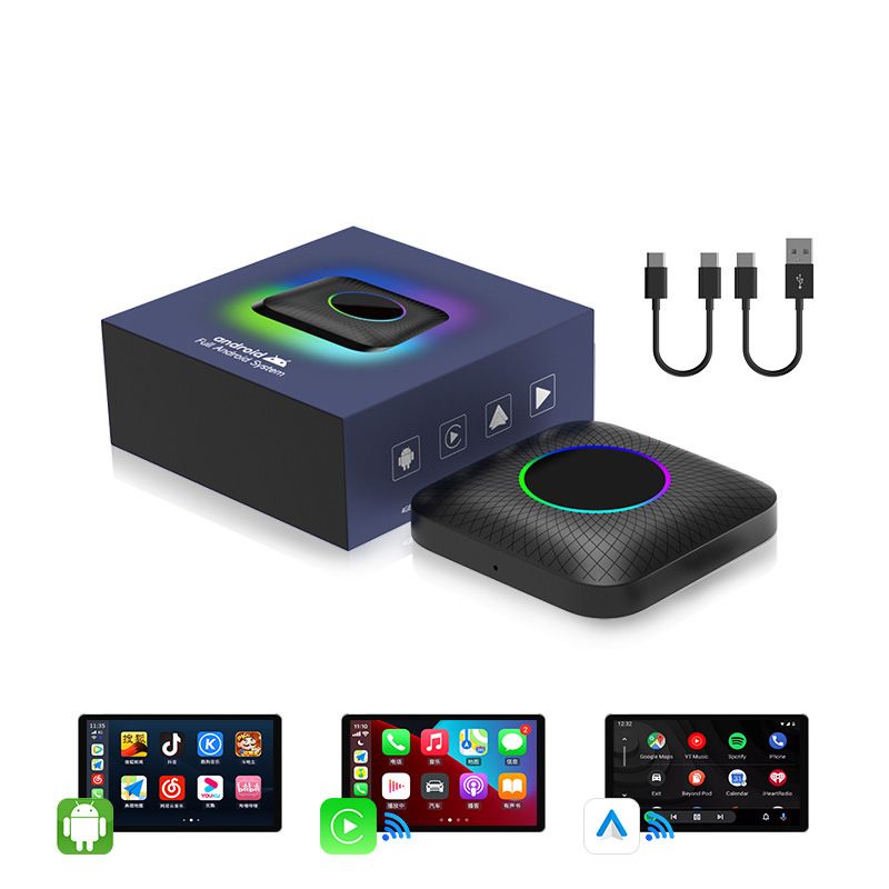 CarlinKit Smart TV Box s Androidom 13 Káblový na bezdrôtový CarPlay AI Box YouTube Netflix Qualcomm 8-jadrový