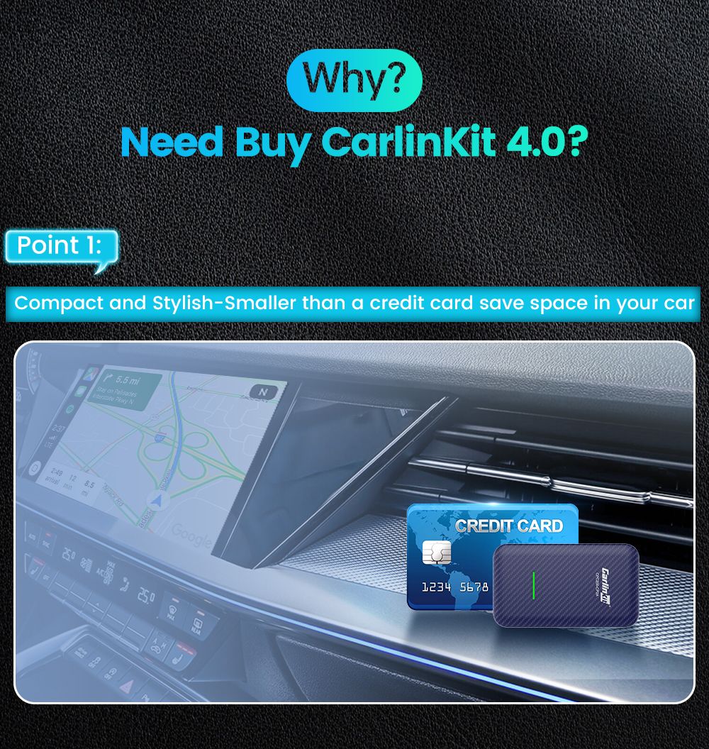 CarlinKit 4.0 Bezdrôtová CarPlay krabička pre Audi VW Porsche Kia Plug and Play Jednoduché nastavenie Hands-Free pripojenie