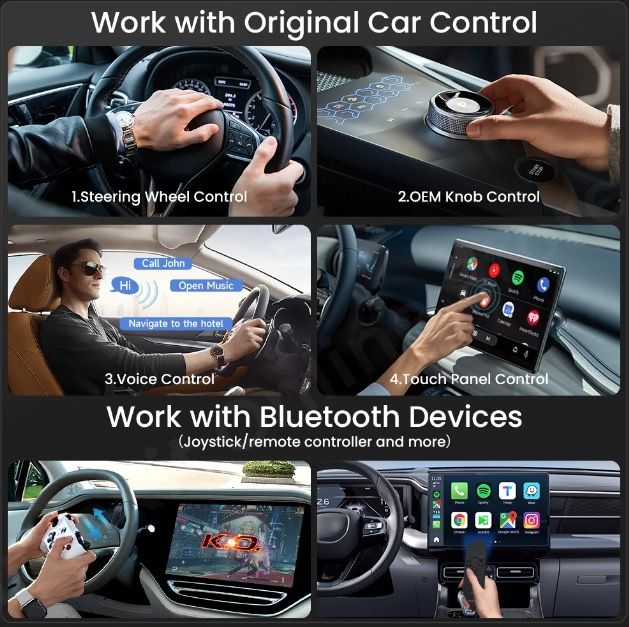 CarlinKit Smart TV Box s Androidom 13 Káblový na bezdrôtový CarPlay AI Box YouTube Netflix Qualcomm 8-jadrový