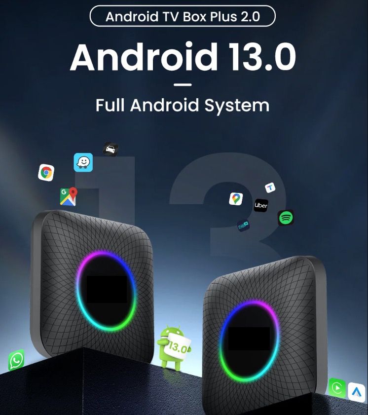 CarlinKit Smart TV Box s Androidom 13 Káblový na bezdrôtový CarPlay AI Box YouTube Netflix Qualcomm 8-jadrový