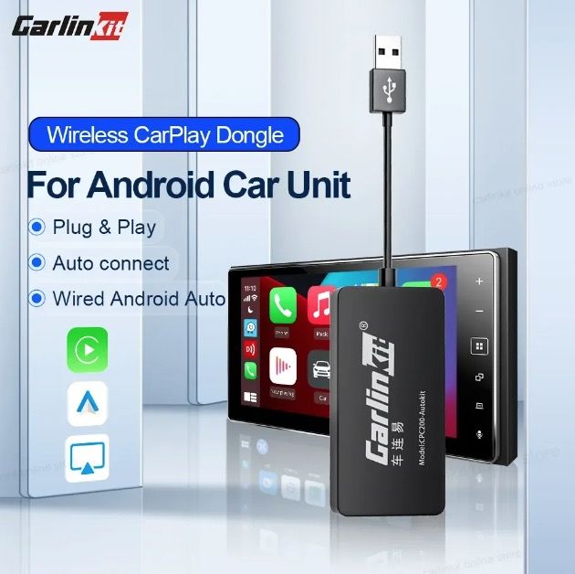CarlinKit USB CarPlay Dongle Android Auto Bezdrôtové pripojenie Jednoduchá inštalácia Volanie hands-free Hudba