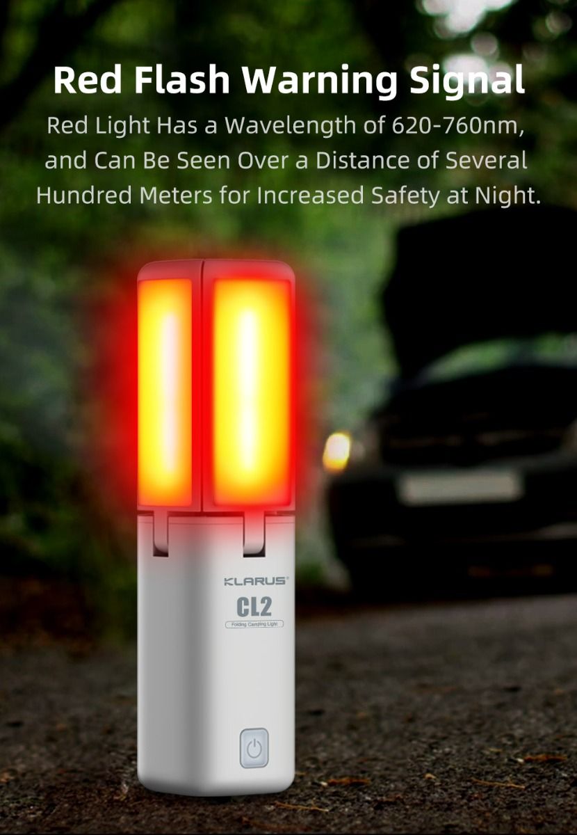 Klarus CL2 kempingová lampa 750 lúmenov s nastaviteľným uhlom starostlivosť o oči 7 osvetľovacích režimov