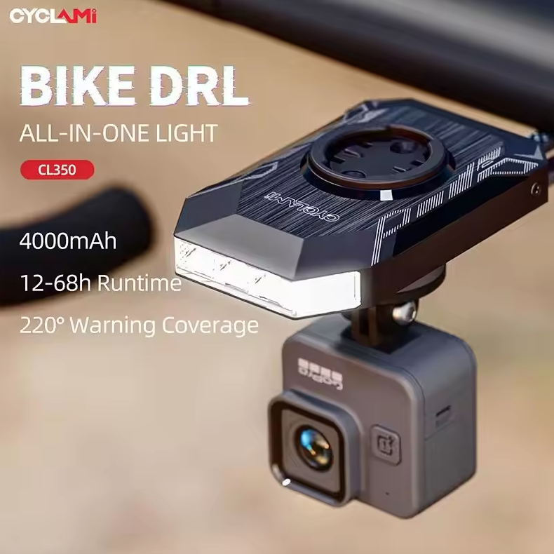 CYCLAMI CL350 Cyklistické predné svetlo 4000mAh s nabíjaním Type-C