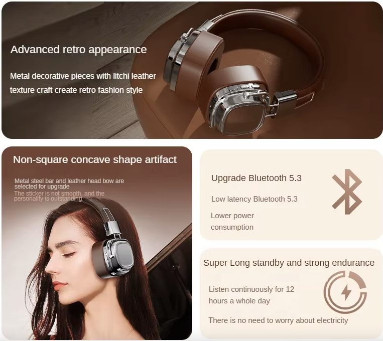 Major III Náhlavné bezdrôtové Bluetooth slúchadlá s duálnym mikrofónom ENC pre krištáľovo čisté hovory