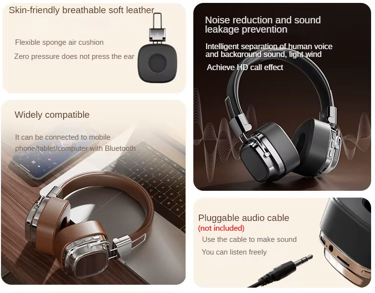 Major III Náhlavné bezdrôtové Bluetooth slúchadlá s duálnym mikrofónom ENC pre krištáľovo čisté hovory