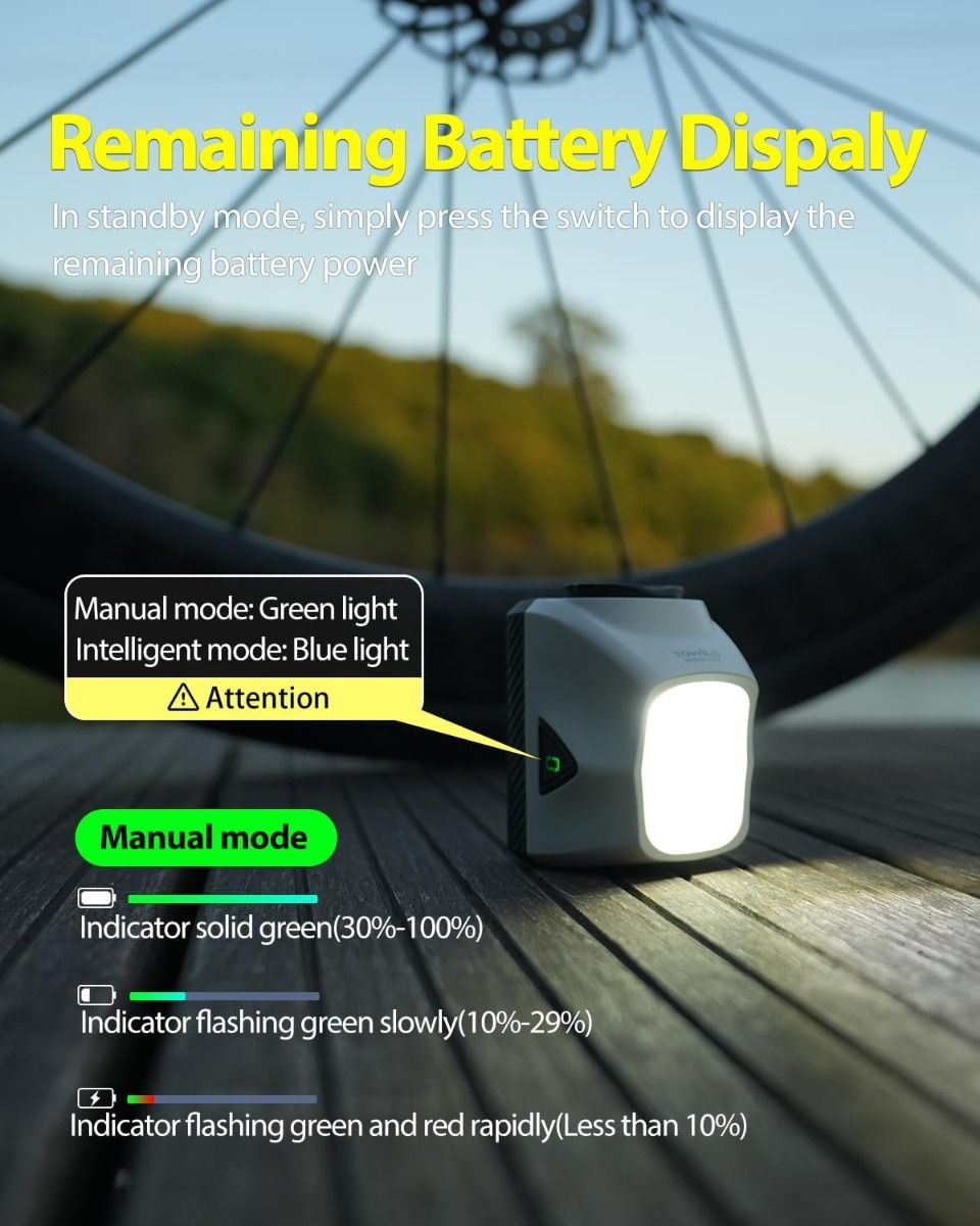 TOWILD DLite 1700 USB nabíjateľné bicyklové svetlo 1900 lúmenov vodotesné predné svetlo cyklistické DL1700 bicyklové svetlá