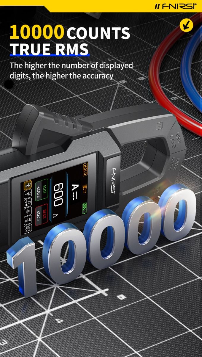 FNIRSI DMC-100 Kliešťový Multimeter: Plne Automatický, Inteligentný, NCV, AC/DC Napätie Prúd.