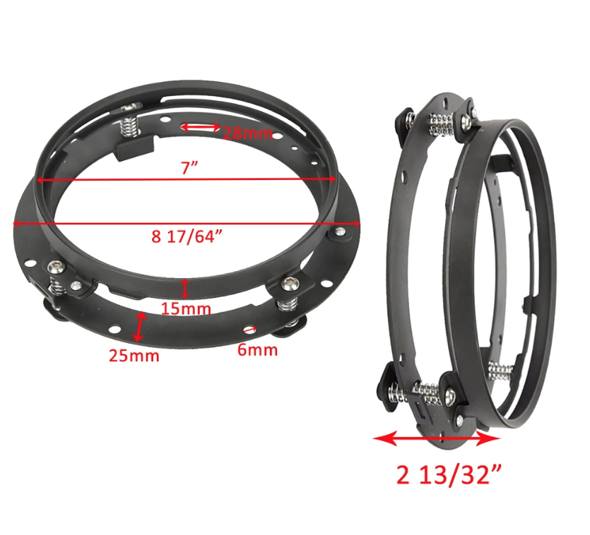 7-palcový motocyklový LED svetlomet Beam DRL Blinker pre Harley Jeep Wrangler 75W IP67 6000K svetlo