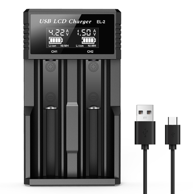 USB LCD inteligentná nabíjačka batérií, efektívna nabíjačka pre batérie 18650 AA AAA s LCD displejom, všestranná a prenosná